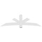 Ekena Millwork Alberta Architectural Grade PVC Gable Bracket, 96"W x 28"H x 6"D x 6"F, 7/12 Pitch GBP096X28X0606ALB00 - alternate 4